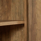 Buffet en rotin de 64,96W avec meuble de rangement à 4 portes - N/A