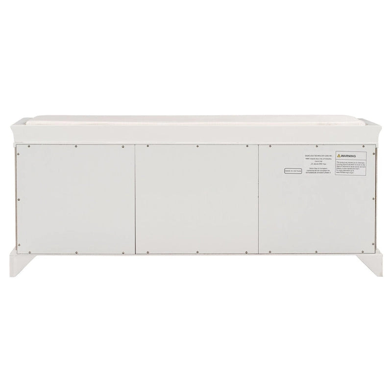 Banc de rangement avec 2 tiroirs et 2 placards, Banc à chaussures avec coussin amovible pour salon, entrée
