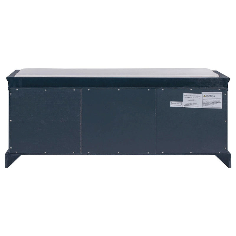 Banc de rangement avec 2 tiroirs et 2 placards, Banc à chaussures avec coussin amovible pour salon, entrée
