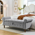 Banc de rangement capitonné pour chambre à coucher