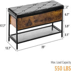 Banc de rangement de 79 cm