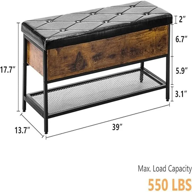 Banc de rangement de 79 cm