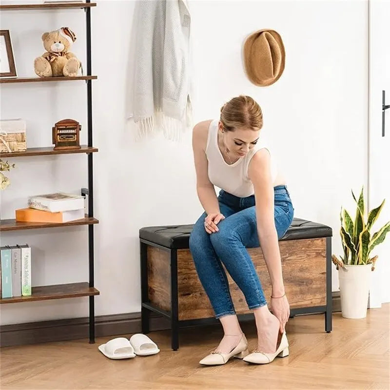 Banc de rangement de 79 cm