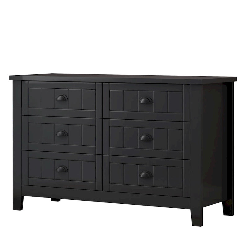 Commode à tiroirs, armoire d'appoint, buffet, comptoir de service, cadre en bois massif, panneau de porte en plastique