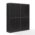 Ensemble de 2 armoires de rangement de cuisine avec portes vitrées