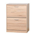 Meuble à chaussures en bois pour entrée, meuble de rangement à chaussures blanc avec 2 portes battantes 20,94x9,45x43,11 pouces