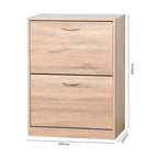 Meuble à chaussures en bois pour entrée, meuble de rangement à chaussures blanc avec 2 portes battantes 20,94x9,45x43,11 pouces