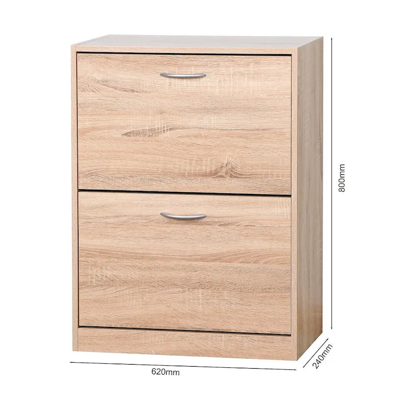 Meuble à chaussures en bois pour entrée, meuble de rangement à chaussures blanc avec 2 portes battantes 20,94x9,45x43,11 pouces
