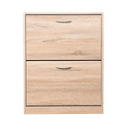 Meuble à chaussures en bois pour entrée, meuble de rangement à chaussures blanc avec 2 portes battantes 20,94x9,45x43,11 pouces