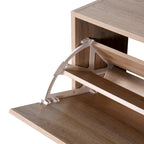 Meuble à chaussures en bois pour entrée, meuble de rangement à chaussures blanc avec 2 portes battantes 20,94x9,45x43,11 pouces