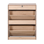 Meuble à chaussures en bois pour entrée, meuble de rangement à chaussures blanc avec 2 portes battantes 20,94x9,45x43,11 pouces