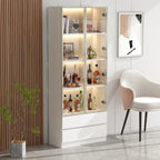 Vitrine haute modulaire élégante avec éclairage LED