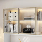 Vitrine haute modulaire élégante avec éclairage LED