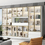 Vitrine haute modulaire élégante avec éclairage LED