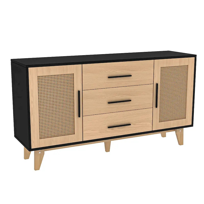 Meuble de rangement en rotin de 59 pouces