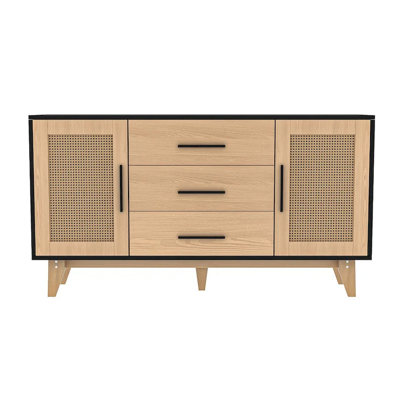 Meuble de rangement en rotin de 59 pouces