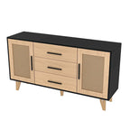 Meuble de rangement en rotin de 59 pouces