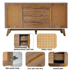 Meuble de rangement en rotin de 59 pouces