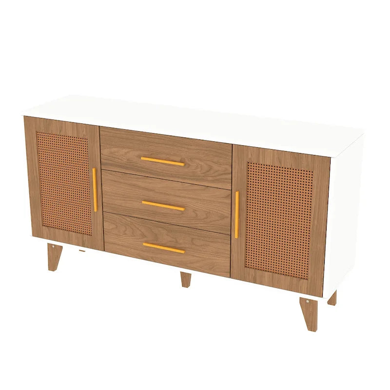 Meuble de rangement en rotin de 59 pouces