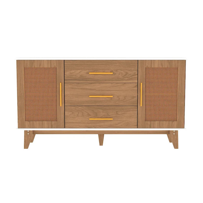 Meuble de rangement en rotin de 59 pouces