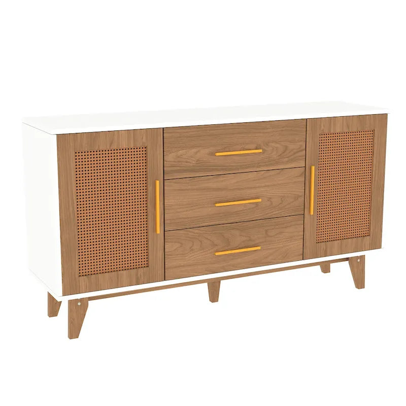 Meuble de rangement en rotin de 59 pouces