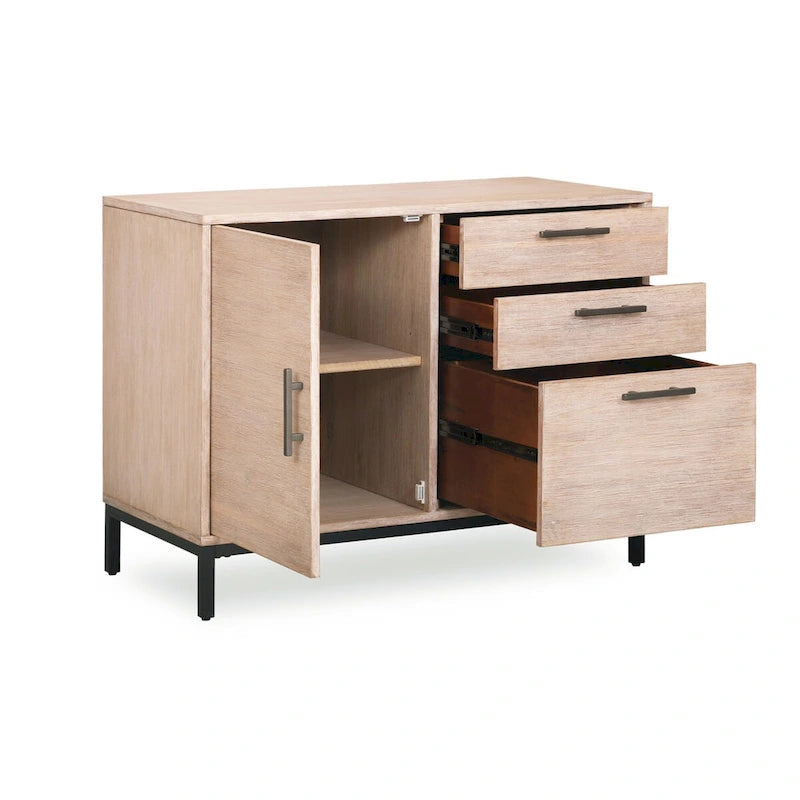 Classeur de bureau en placage de bois blanc "Mountain"