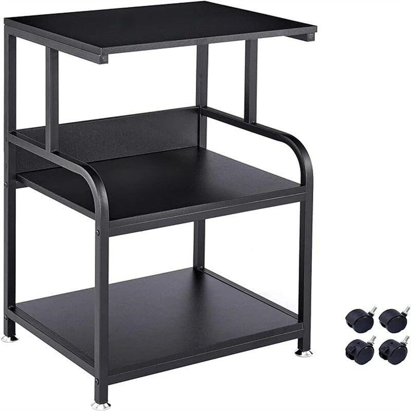 Support d'imprimante, table d'imprimante à 3 étagères avec roulettes - 20.08 x 15.75 x 30.12