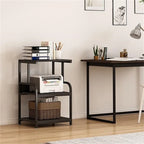 Support d'imprimante, table d'imprimante à 3 étagères avec roulettes - 20.08 x 15.75 x 30.12
