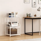 Support d'imprimante, table d'imprimante à 3 étagères avec roulettes - 20.08 x 15.75 x 30.12