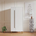 Armoire blanche moderne à 2 portes pour chambre à coucher