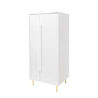 Armoire blanche moderne à 2 portes pour chambre à coucher