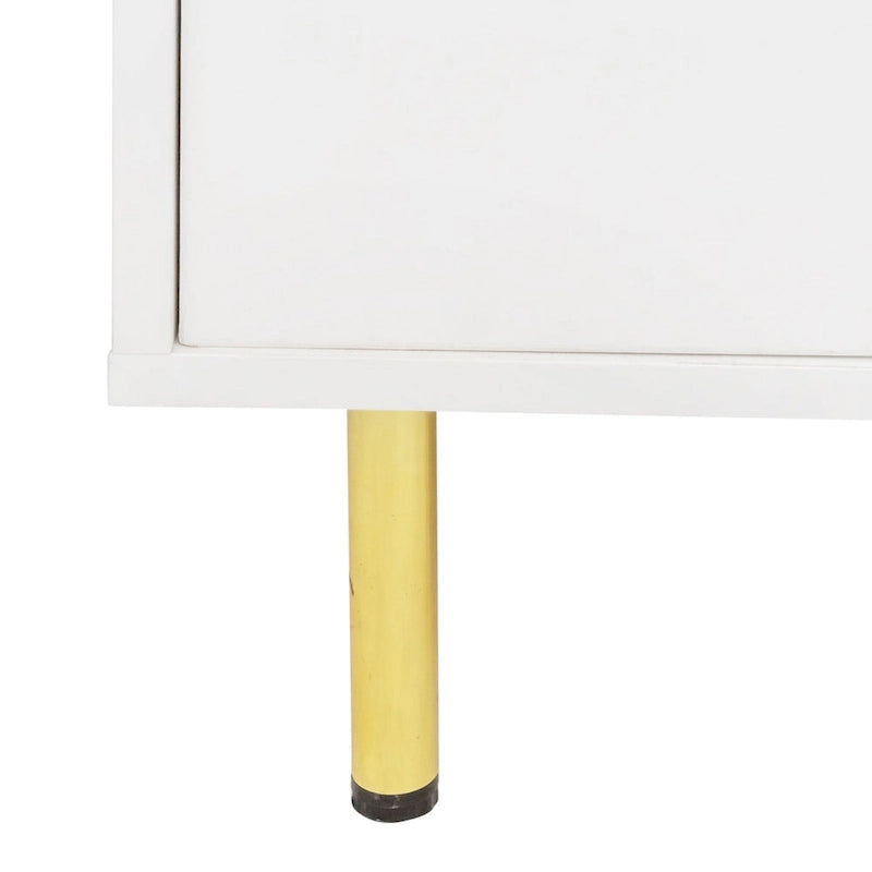 Armoire blanche moderne à 2 portes pour chambre à coucher