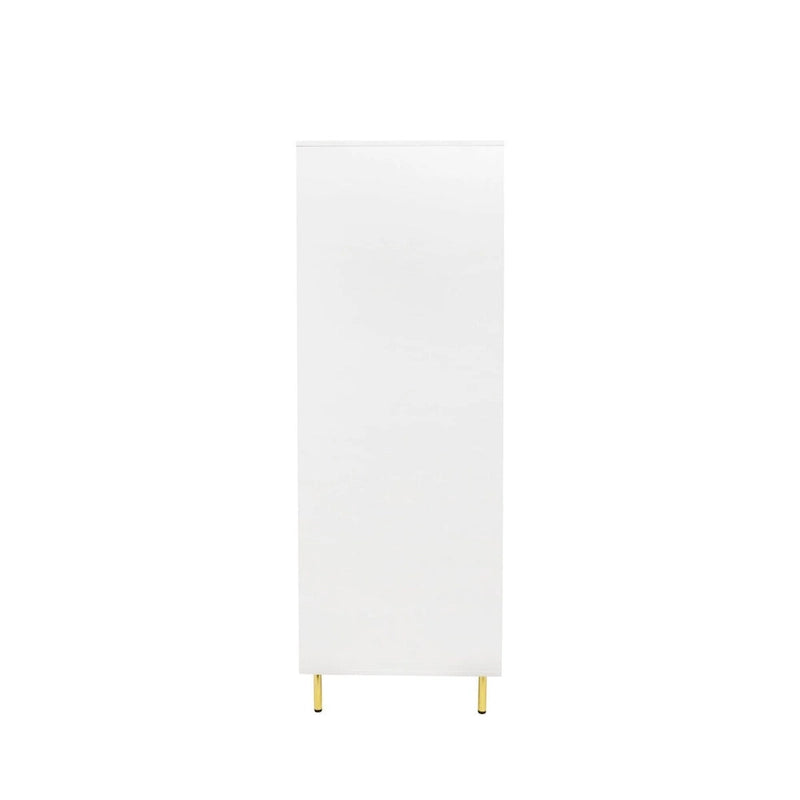 Armoire blanche moderne à 2 portes pour chambre à coucher