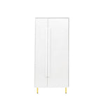 Armoire blanche moderne à 2 portes pour chambre à coucher
