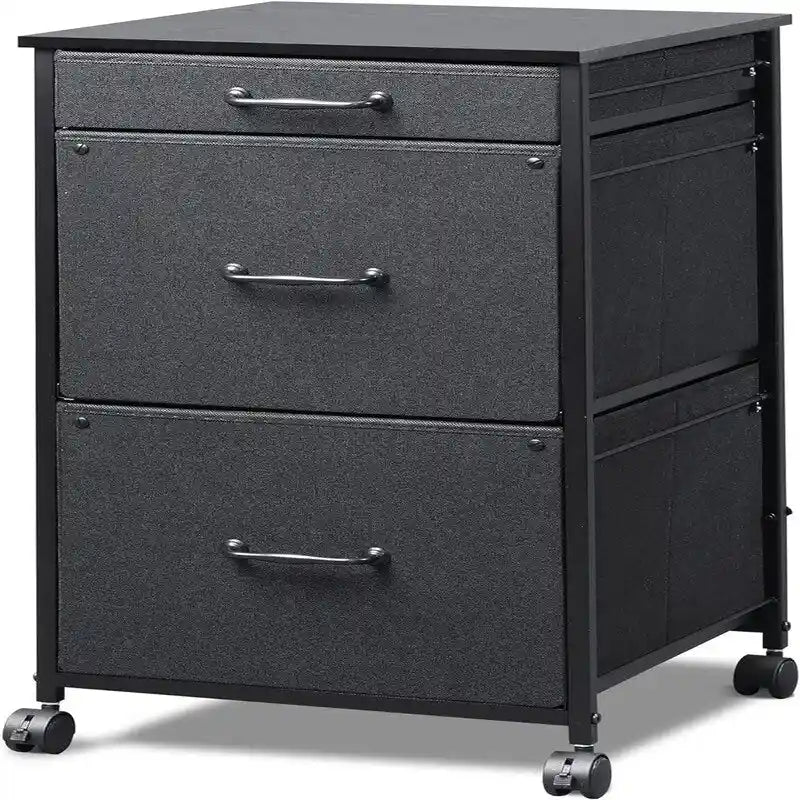 Commode à roulettes pour chambre avec 3 tiroirs - 15.7P x 15.4L x 29.5H