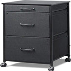 Commode à roulettes pour chambre avec 3 tiroirs - 15.7P x 15.4L x 29.5H