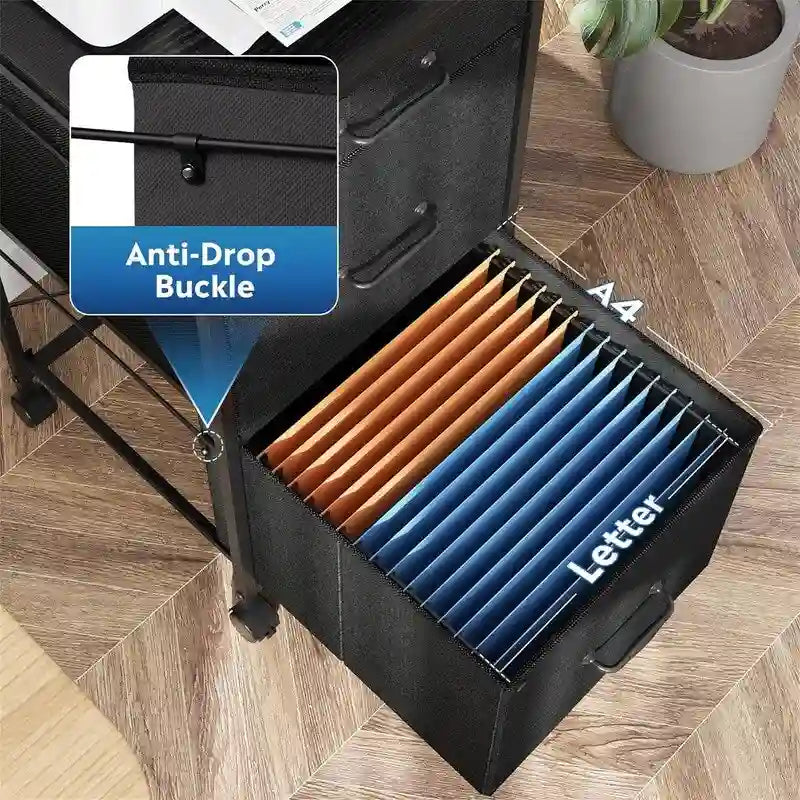 Commode à roulettes pour chambre avec 3 tiroirs - 15.7P x 15.4L x 29.5H