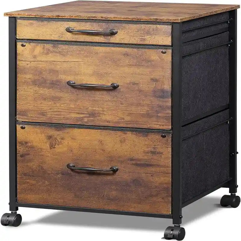 Commode à roulettes pour chambre avec 3 tiroirs - 15.7P x 15.4L x 29.5H