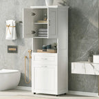 Meuble haut de salle de bain avec panier à linge, grand espace de rangement, panier à linge inclinable et meuble de rangement supérieur