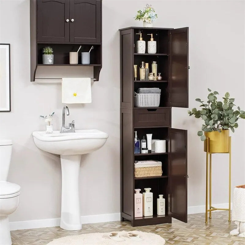 Meuble de rangement de salle de bain à 2 portes