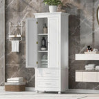 Armoire de rangement haute avec deux tiroirs