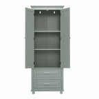 Armoire de rangement haute avec deux tiroirs