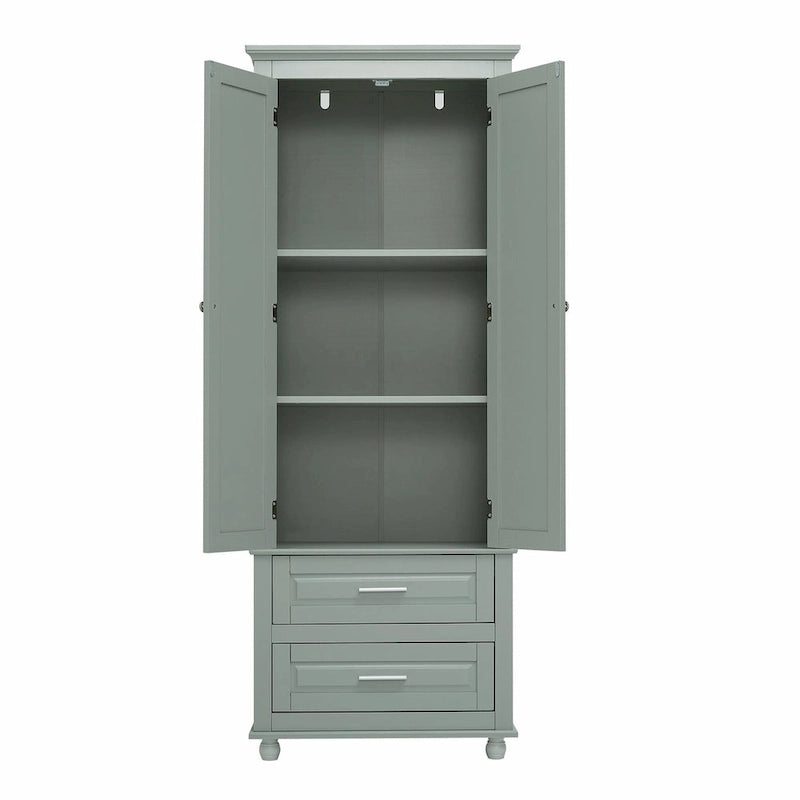 Armoire de rangement haute avec deux tiroirs