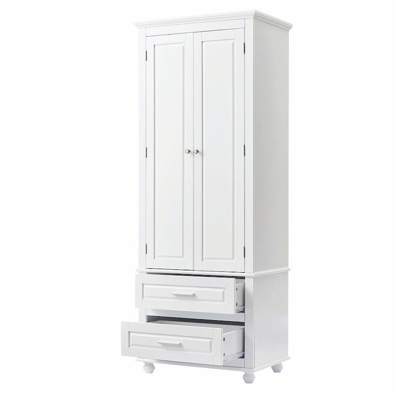 Armoire de rangement haute avec deux tiroirs