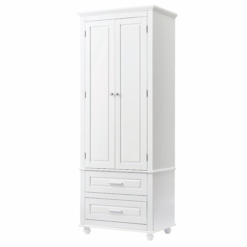 Armoire de rangement haute avec deux tiroirs