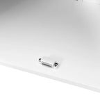 Meuble de rangement de salle de bain avec porte double et étagère réglable, Blanc