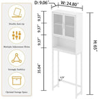 Organisateur de salle de bain au-dessus des toilettes - 9,06P x 24,8L x 65H