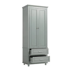 Armoire haute de rangement à deux tiroirs pour salle de bain/bureau