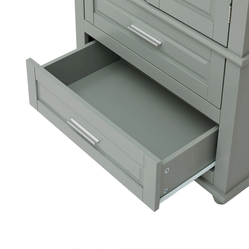 Meuble de rangement de salle de bain avec deux tiroirs