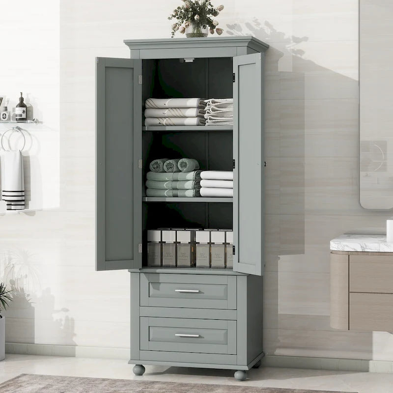 Meuble de rangement de salle de bain avec deux tiroirs